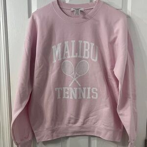 Project Social T Pink Malibu Tennis Sweatshirt Oversized Size Small/Medium
